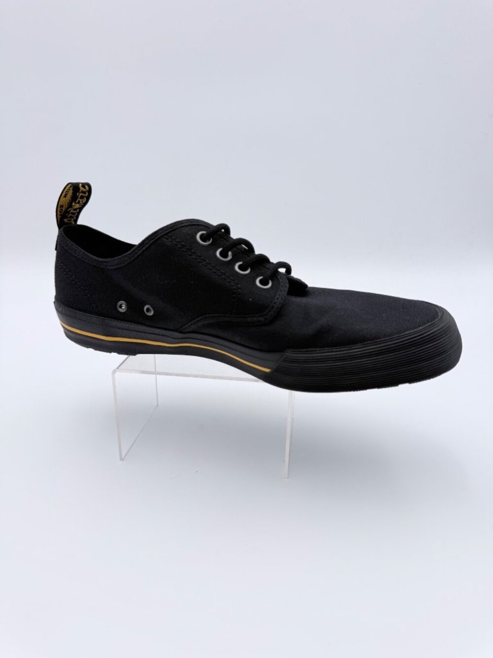 Dr. Martens Pressler Mens Black Canvas Sneakers Size 9 US Lace-Up Casual Shoes